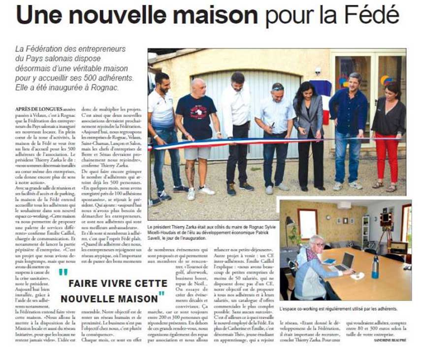 Article Le Régional Inauguration