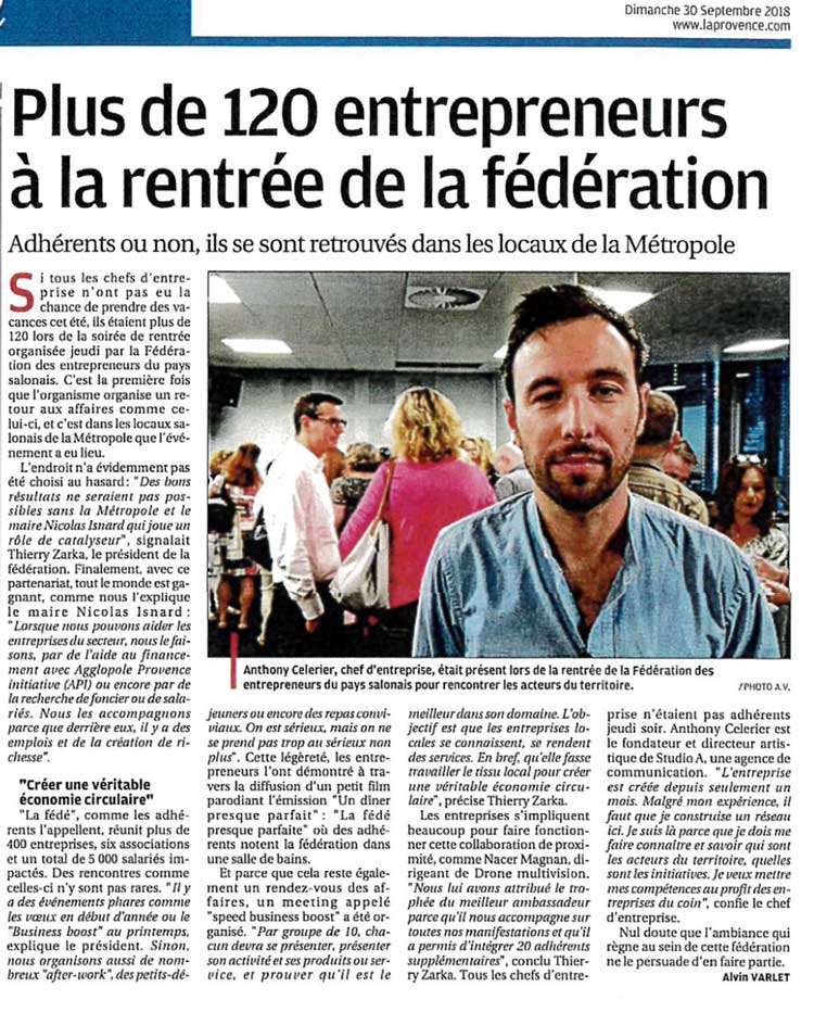 Article Soiree de Rentree La Provence