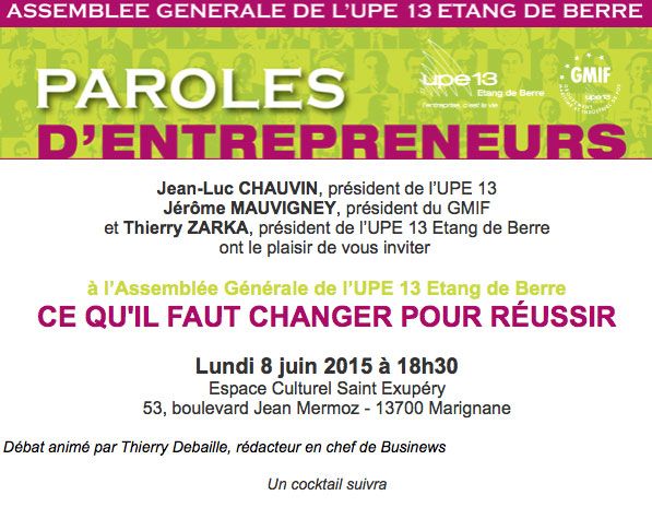 Participez à l'assemblée générale de l’UPE13